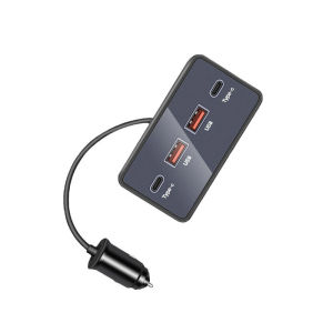 For 11th Honda Civic FE 2023-2025 USB Type-C Car Splitter Adapter Fast Charger Shunt Hub Docking Station Interior Accessories