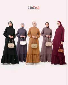Busana - Palm Abaya Emboss Gamis Dewasa Perempuan Dress Muslim
