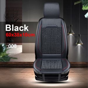Car Wooden Bead Seat Cushion Singleseat Wood Bead Summer Cool Leather Car Seat Cover Breathable For Universal Car Chair Office