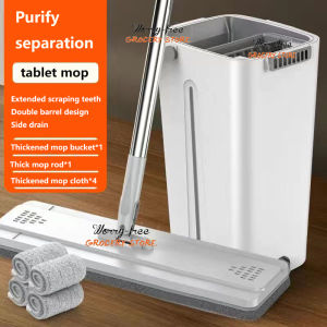self-wringing type hand-washing free flat mop magic rotating mop