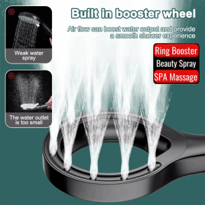 Pressurized Ring Shower Head Multifunction Rustresis Handheld Rain Shower Large Water High Pressure Shower Head