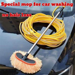 🔥new style🔥Car Wash Water Mop Does Special mop for car washing  water-through car washing mop  no hair loss retractable thickened automatic rotating car washing brush Household water pipe quick connector car brush tool