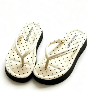 [Free Shipping] Cute Cat Pattern Polka Dot 3CM Flip-Flops For Women Summer Outdoor Casual Comfortable Beach Sandals For Women