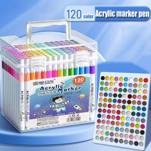 120 Colors Acrylic Marker Pen Coloring Pen Highlighter Set Of Painting And Drawing Acrylic Marker School Supplies Set