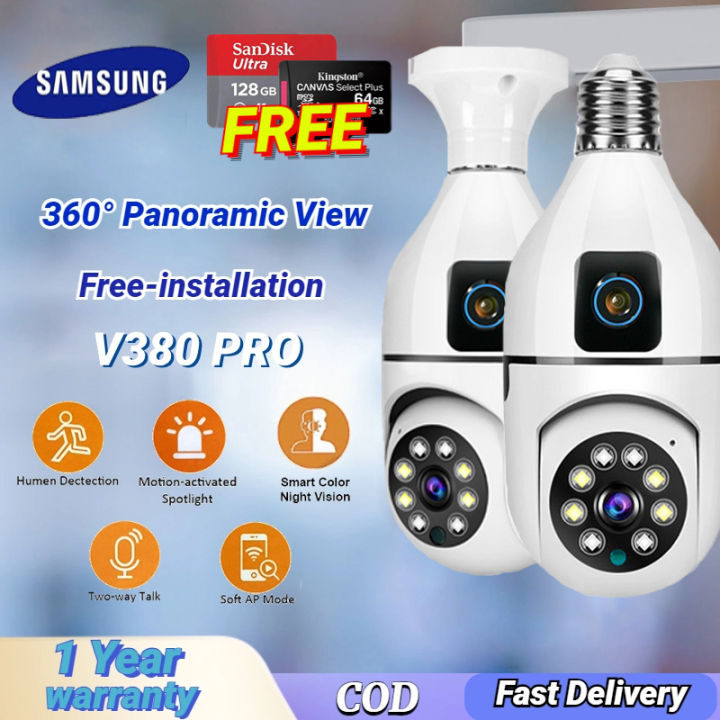 V380 Pro 5G CCTV Bulb Dual Lens CCTV No WIFI Needed Camera Wifi 360 ...