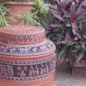 Chum sành ngâm rượu cao cấp loại 1 Bát Tràng không tráng men hoa văn Trống Đồng 20L 10L 5L (Gốm sứ Bách Việt) Gốm Sứ Bách Việt Chất Lượng Cao Chum Ngâm Rượu Bền Đẹp Tại Việt Nam - Lazada