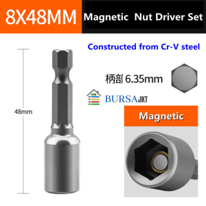 SOCKET KONEKTOR MATA BOR ROOFING 8MM X 42MM 1 PCS - MATA SOCK ROOFING - MAGNETIC NUT - BAUT KUNCI KEPALA ROOF