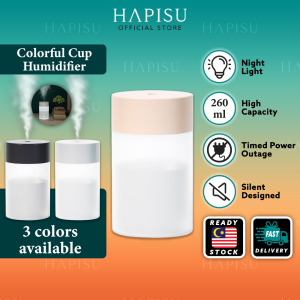 HAPISU Car USB Led Light Cup Air Humidifier With Essential Oil Air Purifier Home Aroma Diffuser Mist Spray Pewangi