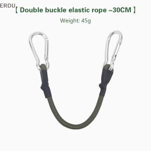 💖【Special price】💖ERDU 30 60 90 120cm Carabiner Elastic Rope Outdoor Camping Luggage Strap Clothesline Stretch Durable Camping Equipment Multifunction
