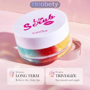 Heabety  SADOER 3 Color Lip Scrub Cream Moisturizing Lips Plumper Hydrating Nourishing Lip Balm Lipstick Beauty Skin Care