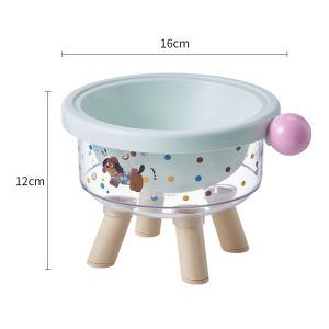 chén nhựa chống gù cún chấm bi lưng dài dành cho chó mèo - T3 PETS SHOP