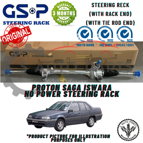 PROTON SAGA ISWARA STEERING GEAR RACK (NO POWER STEERING) -BRAND 100% ...