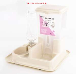 Khay cấp thức ăn và nước uống tự động cho Chó Mèo size lớn (mẫu mới) - Love Pets Shop