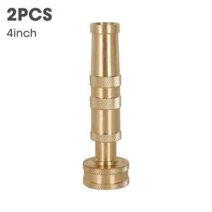 หัวฉีด2ท่ออ่อนแรงดันสูง3 "/4"งานหนักหัวฉีดสายยางในสวนทองเหลืองท่อมาตรฐานที่ปรับได้Alat Semprot Tamanหัวฉีด