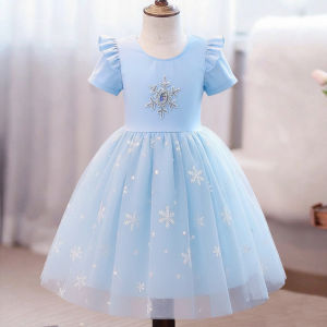 Kids Girls Dress New Frozen Dress Princess Skirt Children Cotton Sequins Dress Kids Girl Fashion Clothing