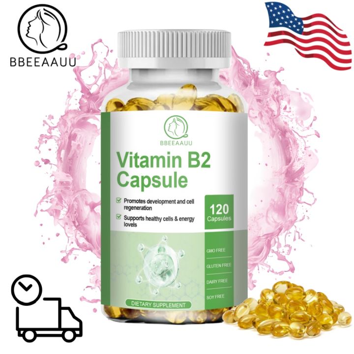 BBEEAAUU Vitamin B2 Capsules-วิตามินบี2 ช่วยบำรุงผิว เล็บ และสายตาให้ ...