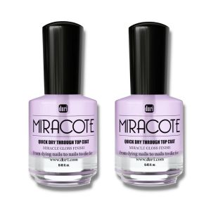 duri Miracote Quick-Dry  Coat - High Gloss Finish Chip Resistant Long Wear - Protector for Strength and Growth    Pack of 2
