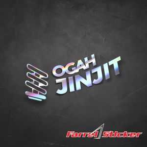 Stiker Sticker Ogah Jinjit cutting - Putih