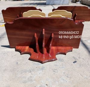 Kệ bàn thờ công giáo nâu cánh gián mẫu mới liền lưng chắc chắn có nhiều size 50cm 60cm 70cm 80cm - trang trí kệ thờ gđ c. giáo
