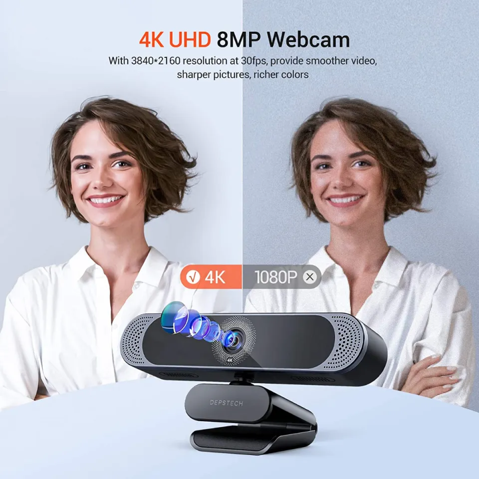 4K Webcam, DEPSTECH DW49 HD 8MP Sony Sensor Autofocus Webcam with  Microphone, Privacy Cover and Tripod, Plug and Play USB Computer Web Camera  for Pro Streaming/Online Teaching/Video Calling/Zoom/Skype | Lazada PH