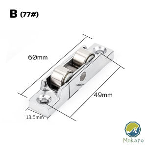 Makayo รอกล้อเลื่อนประตู 88/77 ทองแดง สําหรับประตู หน้าต่างบานเลื่อน อุปกรณ์เสริมล้อประตูบานเลื่อน Doors Pulley