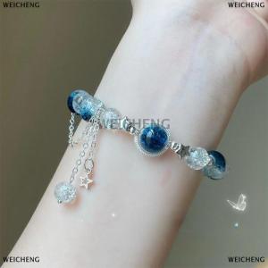 [COD] WEICHENG Exquisite Star Pendant Tassels Bracelet Trend Sweet Beaded Bracelet For Women Girls Fashion Light Luxury Jewelry Gifts