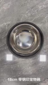 4SIZE Stainless Steel Bowl Cat Dog Food Bowls Non-slip Water Feeder Feeding Dish Kucing