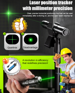 Laser Pen Positioning Level Cross Infrared Right Angle High Precision Green Strong Light Flashlight Marking Line Device 工程激光定位仪