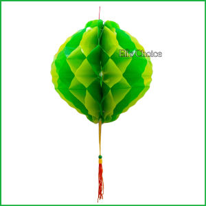 Lampion Tawon Lebaran Wana Hijau Kuning Tahan Air Outdoor Lampion Honeycomb Idul Fitri