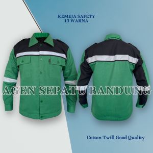 Grosir Kemeja Kombinasi / Kemeja Safety Lengan Panjang Kombinasi / Wearpack / Katelpak Safety Skotlet / Atasan Kemeja Kerja / Atasan Katelpak Panjang / Kemeja Katelpak