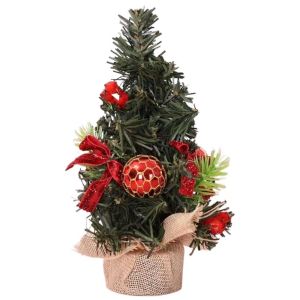 YERZ 20cm Christmas Tree Ornaments DIY Mini Christmas Tree Supplies Ornament Tree PVC Tree Ornaments Childrens Gifts