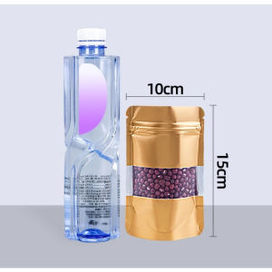 100pcs Colorful Matte Stand Up Pouch With Window Resealable Food Packaging Self Standing Bag