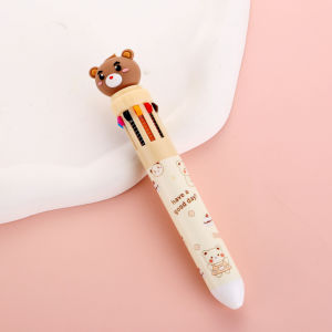 Gratis Semua - Bolpoin Karakter Beruang Lucu / Bulpen Karakter Teddy Lucu / Pulpen Mekanik 10 Warna Motif Teddy Bear