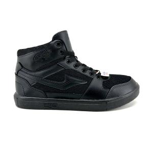 New Sepatu Sekolah Semi Boots Hitam Polos LOGGO sneakers High Anak Laki-Laki Morgan Size 37-42