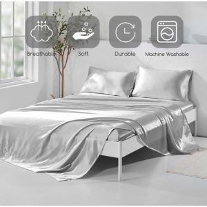 Chăn Ga Gối Cho Người Mệnh Kim - Màu Phong Thủy May Mắn Tương Hợp Trọn Bộ Phi Lụa Thái Tuấn 45 Món Cao Cấp