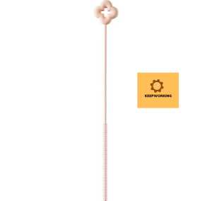 KW Long Straw Cleaner Brush Straw Cleaner Brush Flower Style Bottle Cup Lid Brush Silicone Straw Cleaner Brush Long Cleaning Brush for Tumbler Water Bottle Sippy Cup Straws