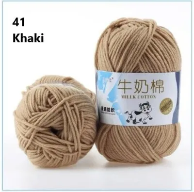 MILK COTTON YARN1/2 50g 5ply Benang Milk Cotton Knit Yarn Smooth Yarn Soft Yarn Crochet Yarn Benang Kait DIY