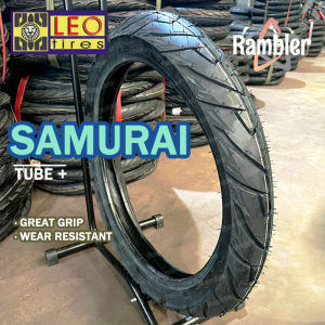 Leo Samurai Motorcycle Gulong Tube Type Durable Anti-Slip Tire & Inner Tube Set 14/17/18 Inch