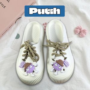Sendal Wanita Selop Dewasa Jibbits Labubu Kekinian Sandal Baim Yutu Tali 2025 Empuk Bahan Korean Style