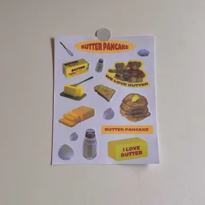 สติกเกอร์โฮโลแกรม กันน้ำ สำหรับตำแต่ง DIY สติกเกอร์การ์ตูน สติกเกอร์ไดคัท สติกเกอร์นม
