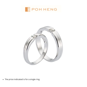 Poh Heng Jewellery 18K Adore Diamond Band in White Gold