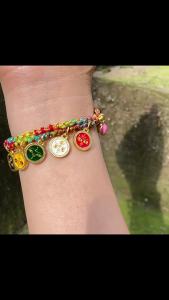 Live Supply Tibetan Thangka Peach Blossom Five Directions God of Wealth Bracelet Xiaohongshu Douyin Hot-Selling Womens Bracelet Rope