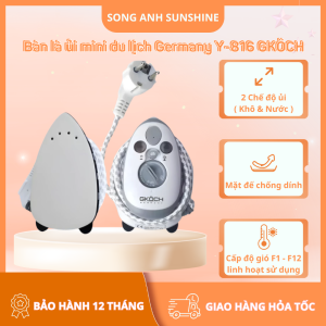 Bàn Là Ủi Mini GKÖCH Germany Y-816 420W 2 Chế Độ Là Đặc Biệt Tiện Lợi Khi Du Lịch BH-12 Tháng