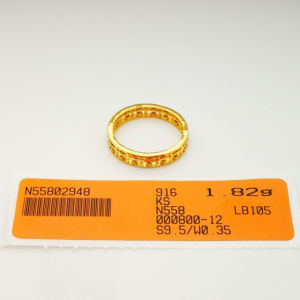 Cincin Sempoa Abacus Full Pelbagai Saiz 9.5 10.5 13 14.5 15.5 17.5 19 21 21.5 23.5 Emas 916 Yon Hing