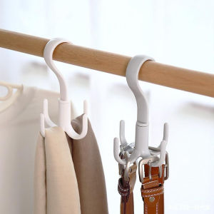 Belt Tie Hanger Scarf Hook 360 Degree Rotating Closet Storage Rack Multipurpose Organizer Handbags Hats Hangers Hooks Holder