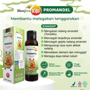 Madu PROMANDEL Biosfera Kids Obat Herbal Amandel Radang Tenggorokan Anak
