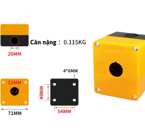 Hộp Nút Nhấn Lỗ Nhựa Phi 22 Cao Cấp hộp điều khiển lỗ hộp lỗ hộp công tắc điều khiển hộp nút bấm điều khiểnhộp nút ấn