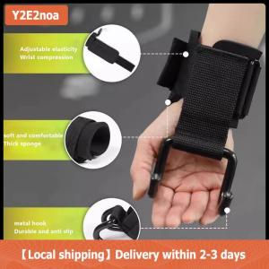 【Local shipping】 2PCS Weight Lifting Hook Grips With Wrist Wraps Hand-Bar Wrist Strap Gym Fitness Hook Weight Strap Pull-Ups Power Lifting Gloves
