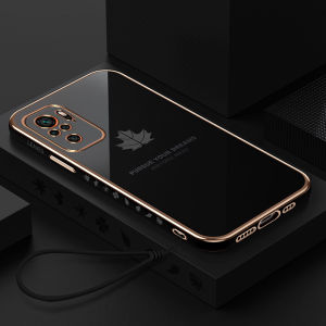 PROMO Case Maple XIAOMI REDMI NOTE 10S REDMI  NOTE 10 4G POCO M5S softcase Silikon Motif Daun BONUS Tali Strap
