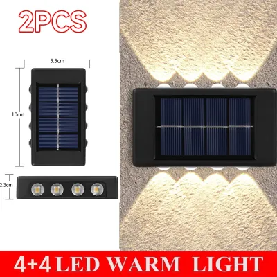 Goldstar 4/6/8/10 LED Solar Wall Light Outdoor Waterproof Garden Decoration Wall Lamp For Street Balcony